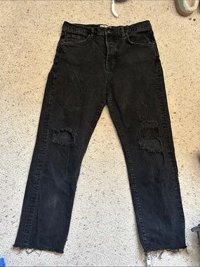 Free people. Black denim. Size 31